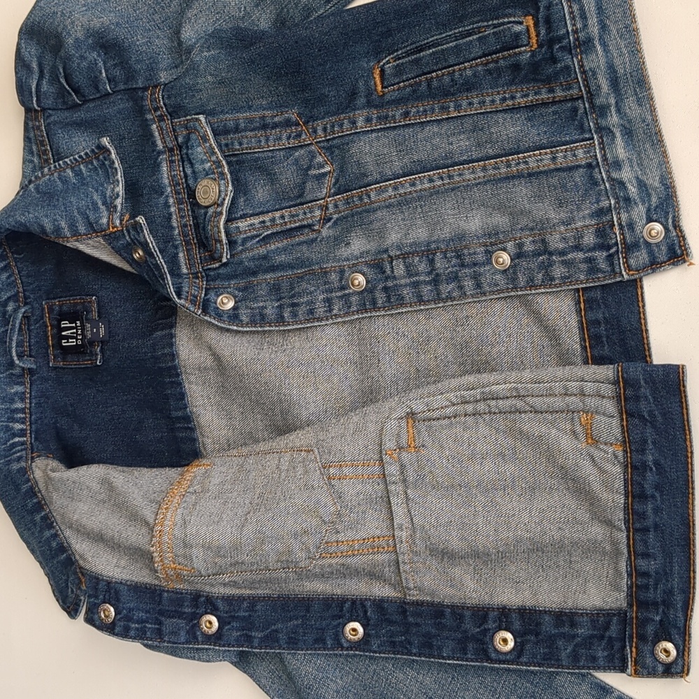 Gap Jean Jacket With Snap On Button Sz M - Picture 2 of 11